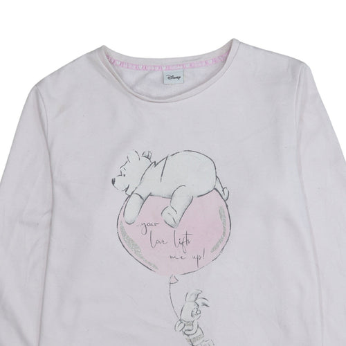 Disney Women Pink Winnie the Pooh Pullover Sweatshirt Size M