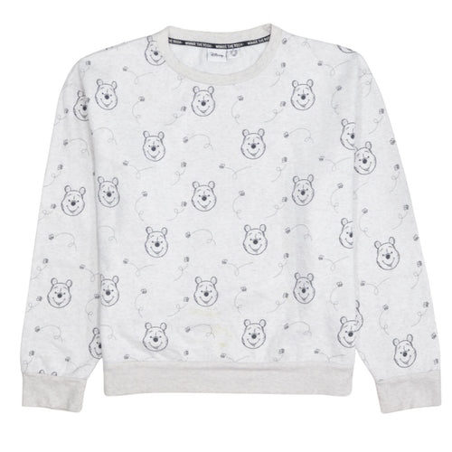 Disney Women Grey Winnie The Pooh Pullover Sweatshirt M