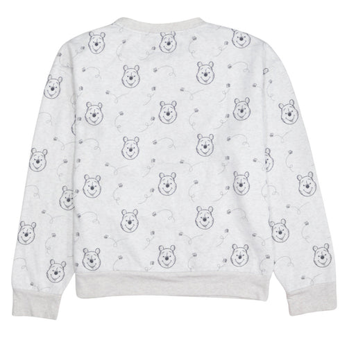 Disney Women Grey Winnie The Pooh Pullover Sweatshirt M