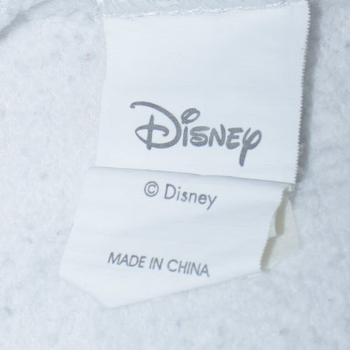 Disney Women White Mickey Mouse Graphic Pullover Sweatshirt Size 12