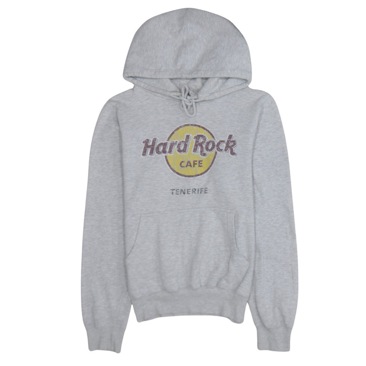Hard Rock Cafe Tenerife Unisex Grey Pullover Hoodie Small Fleece