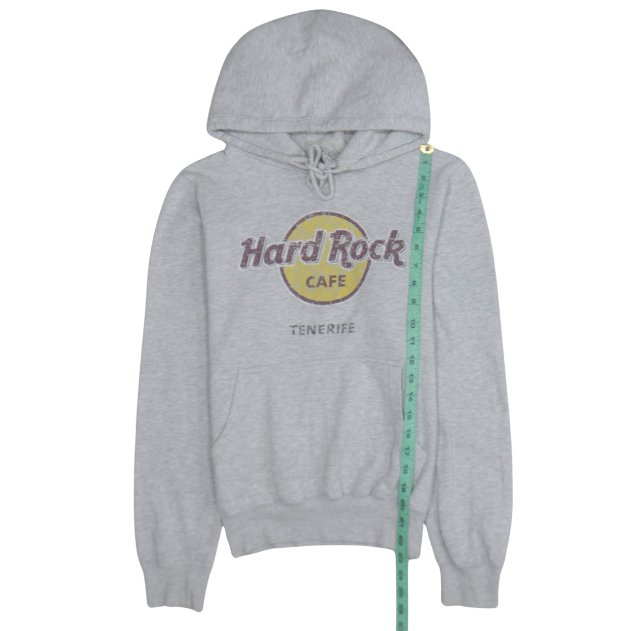 Hard Rock Cafe Tenerife Unisex Grey Pullover Hoodie Small Fleece