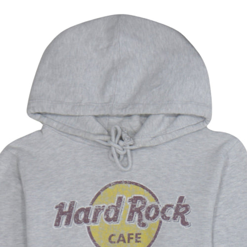 Hard Rock Cafe Tenerife Unisex Grey Pullover Hoodie Small Fleece
