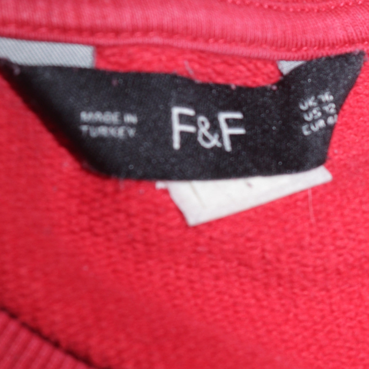 F&F Womens Red Nevada USA Crew Neck Pullover Sweatshirt Size 16