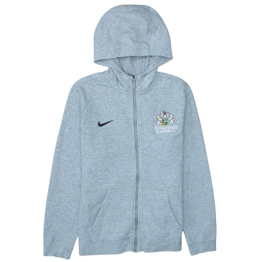 Nike Boys Grey Glenavon F.C. Full Zip Hoodie XL 13-15 Years Football Top