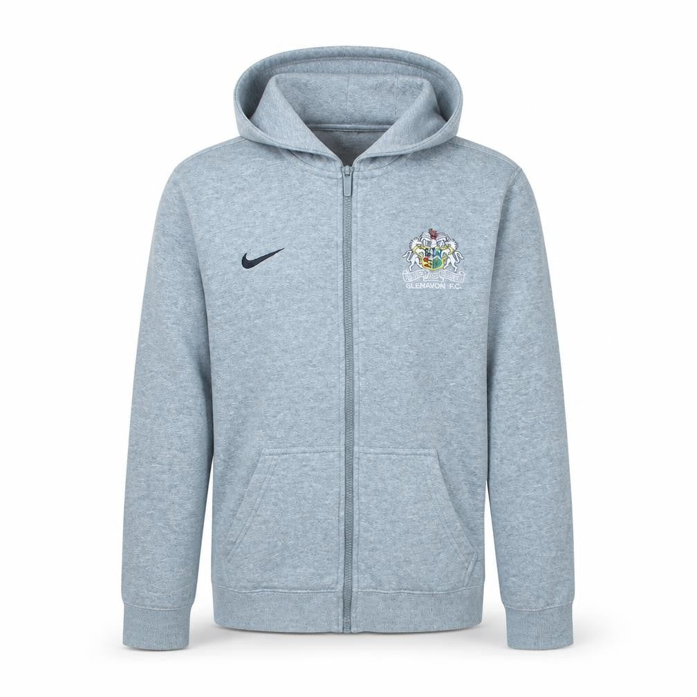 Nike Boys Grey Glenavon F.C. Full Zip Hoodie XL 13-15 Years Football Top