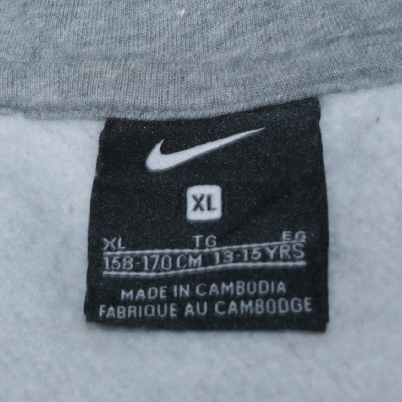 Nike Boys Grey Glenavon F.C. Full Zip Hoodie XL 13-15 Years Football Top