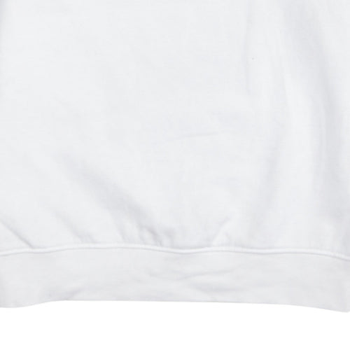 Champion Men's White XS Crew Neck Pullover Sweatshirt Logo Cotton Blend