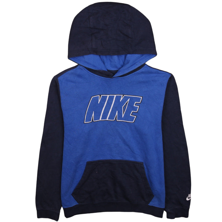 Nike Teens Blue & Navy Pullover Hoodie Sweatshirt XL 13-15Y Logo Print