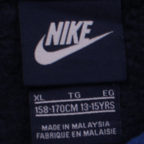 Nike Teens Blue & Navy Pullover Hoodie Sweatshirt XL 13-15Y Logo Print