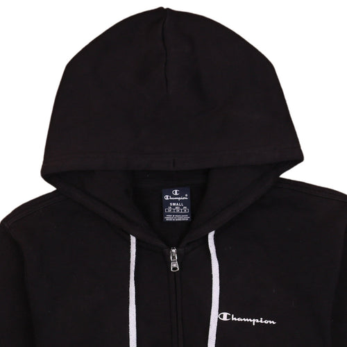Champion Men's Black Small Full Zip Hoodie Sweatshirt