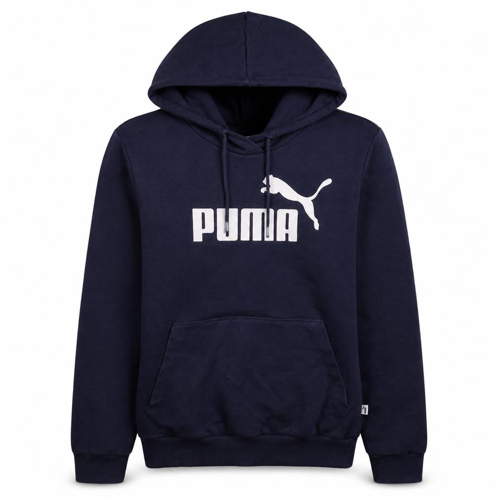 Front view of Puma Men's Blue Pullover Hoodie XS Regular Fit Sportswear
