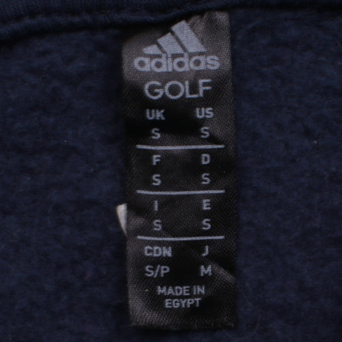 adidas Mens Blue Golf Hoodie Small Pullover Logo Sportswear