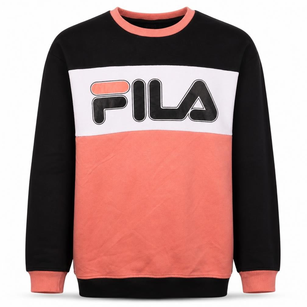 Front view of Fila Men's Multicoloured Crew Neck Pullover Sweatshirt M