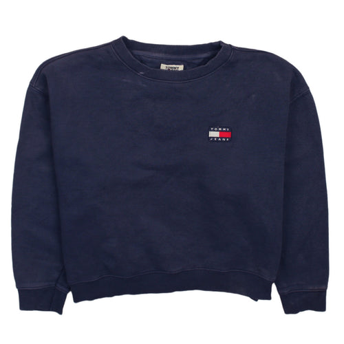 Tommy Jeans Men's Blue Crew Neck Logo Sweatshirt Size M