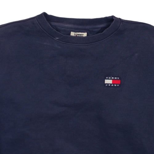 Tommy Jeans Men's Blue Crew Neck Logo Sweatshirt Size M