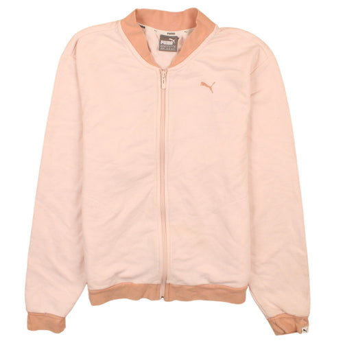 Puma Women’s Pink Full Zip Sweatshirt Size 8 with Logo Detail