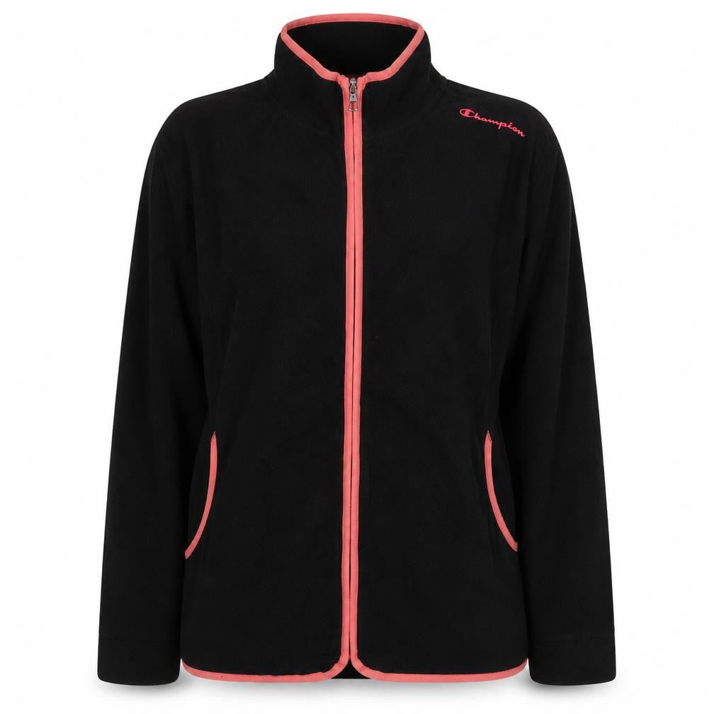 Front view of Champion Women's Black Fleece Full Zip Jacket XL