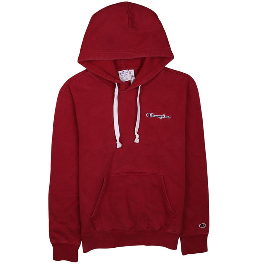 Champion Men's Red Medium Pullover Hoodie Organic Cotton