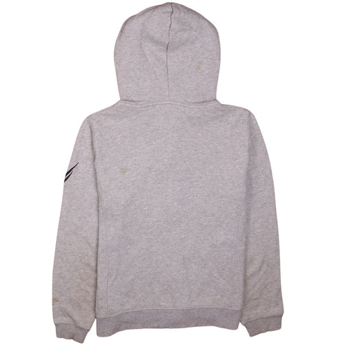 Nautica Men's Grey Full Zip Hoodie M Logo Fleece Casual