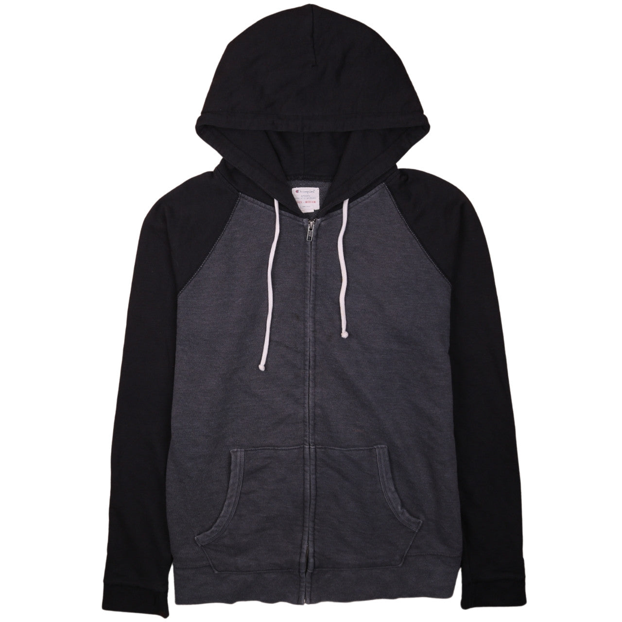 Champion Men’s Grey Full Zip Hoodie Medium Athletic Fit