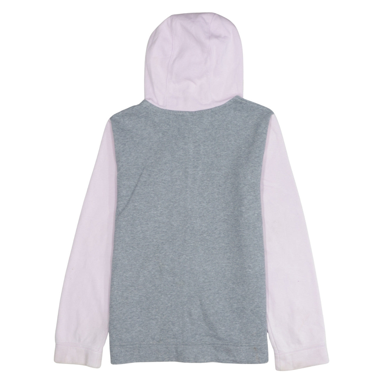 Nike Girls Grey & Pink Full Zip Hoodie Size L - Sports Style Lightweight