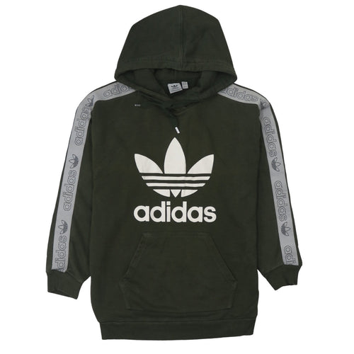 Adidas Women Dark Green Hoodie Size S Pullover Hooded Sweatshirt