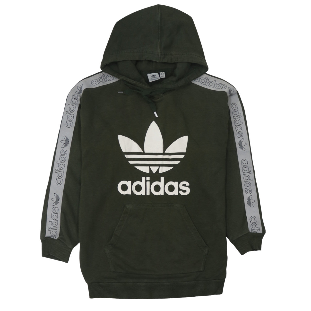 Adidas Women Dark Green Hoodie Size S Pullover Hooded Sweatshirt