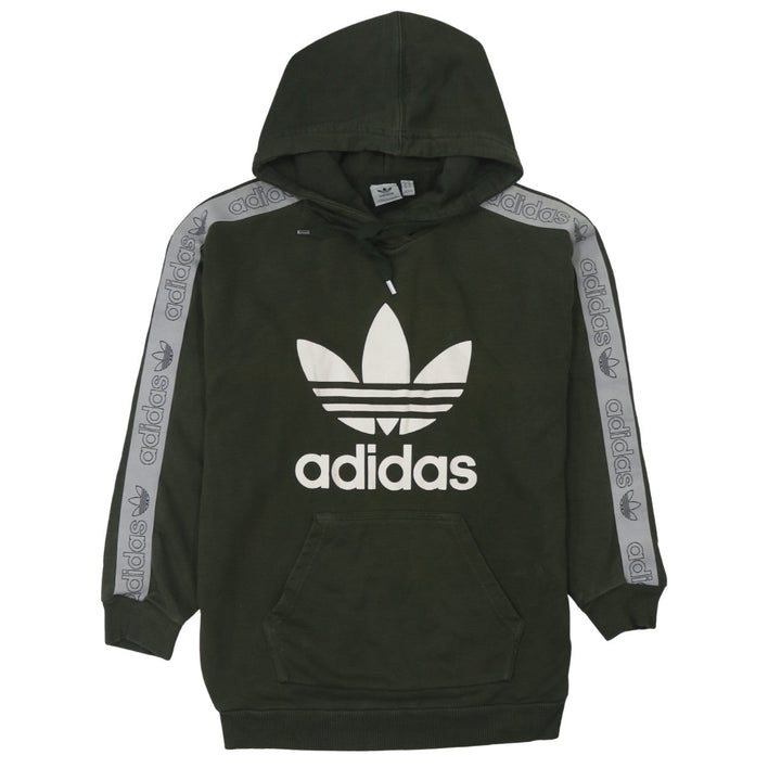 Adidas Women Dark Green Hoodie Size S Pullover Hooded Sweatshirt