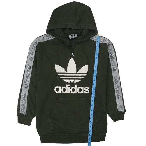 Adidas Women Dark Green Hoodie Size S Pullover Hooded Sweatshirt