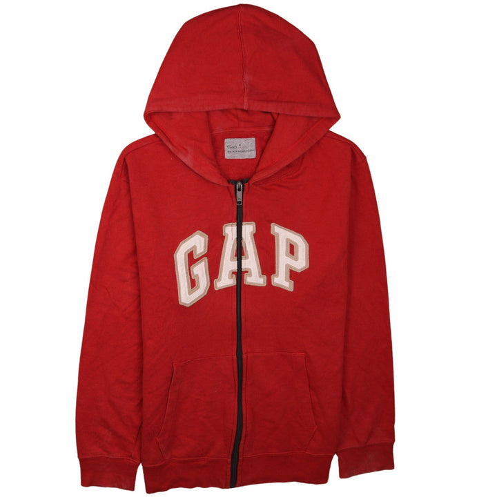Gap Men's Red Full Zip Logo Hoodie Size M