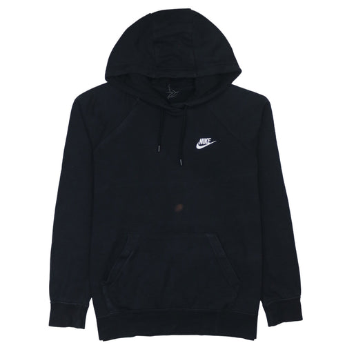 Nike Men's Black Pullover Hoodie Medium Logo Fleece Sweatshirt