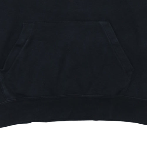 Nike Men's Black Pullover Hoodie Medium Logo Fleece Sweatshirt