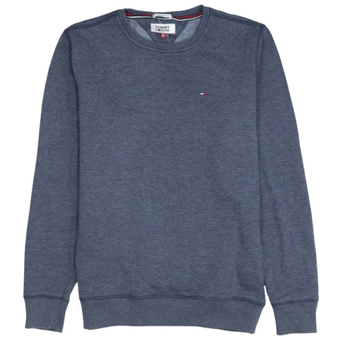 Tommy Jeans Men's Blue Regular Fit Logo Sweatshirt Size S