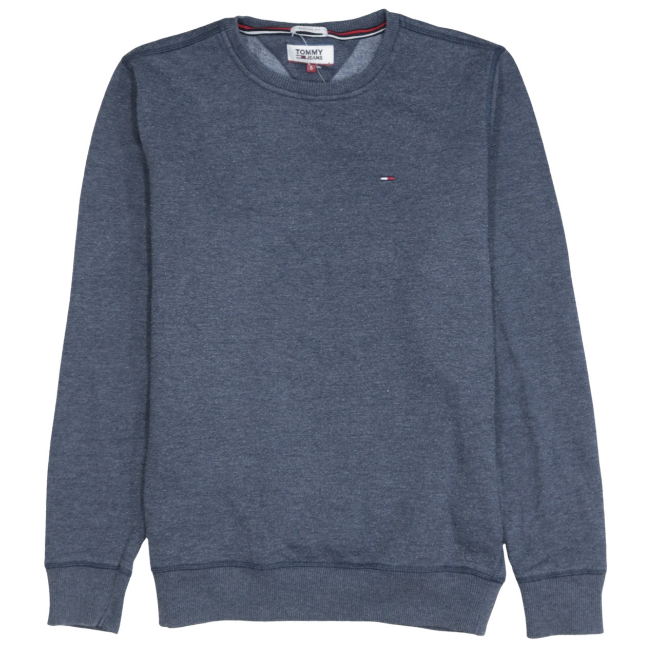 Tommy Jeans Men's Blue Regular Fit Logo Sweatshirt Size S