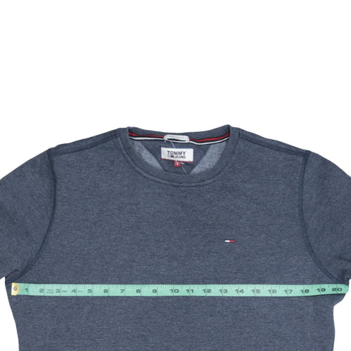 Tommy Jeans Men's Blue Regular Fit Logo Sweatshirt Size S