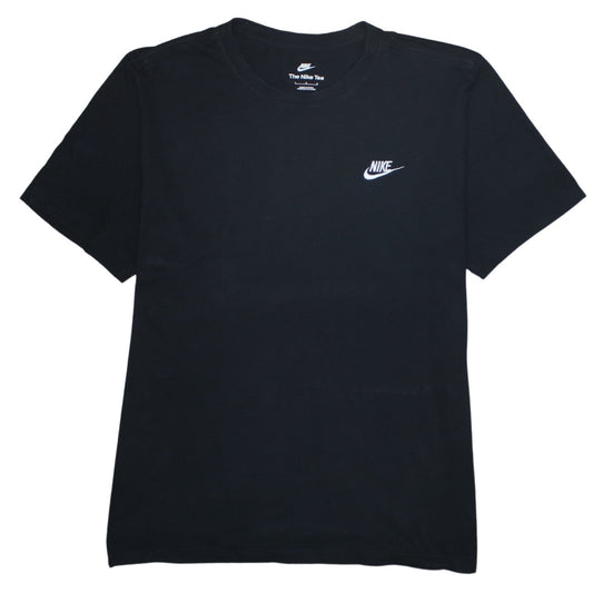 Nike Mens Black Large Crew Neck Sports Logo T-Shirt