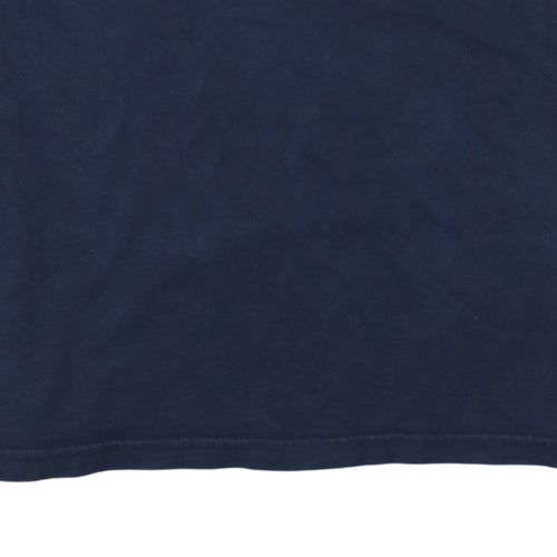 Quiksilver Men's Blue Nautical Anchor Graphic Cotton T-Shirt L