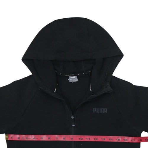 Puma Boys Black Full Zip Hoodie 15-16 Years Hooded Sweatshirt