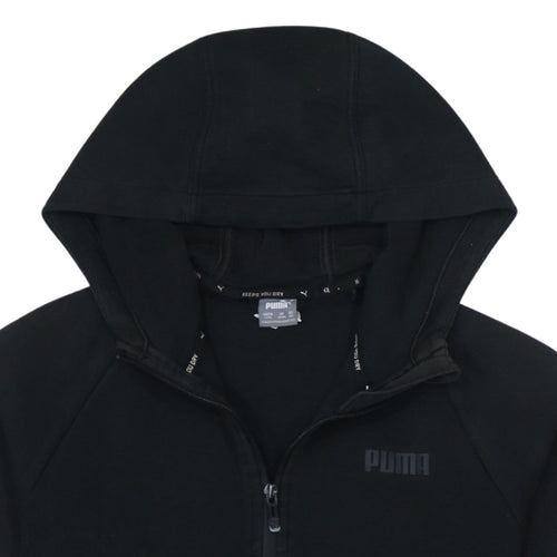 Puma Boys Black Full Zip Hoodie 15-16 Years Hooded Sweatshirt