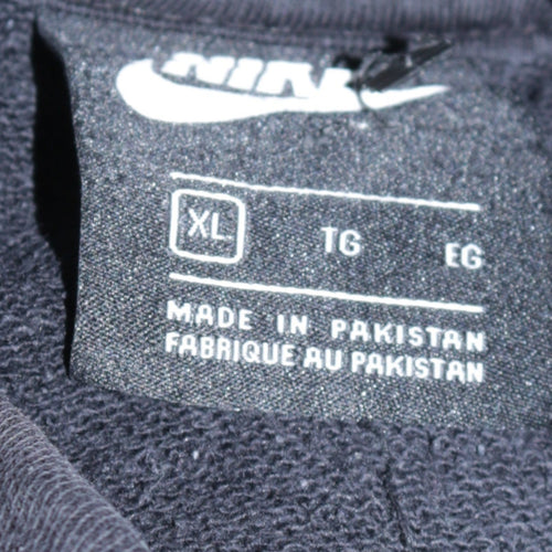 Nike Men’s Black XL Pullover Hoodie with Logo Pocket Fleece