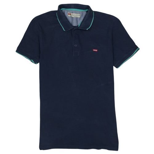 Levi's Men's Blue Classic Fit Cotton Polo Shirt Size L