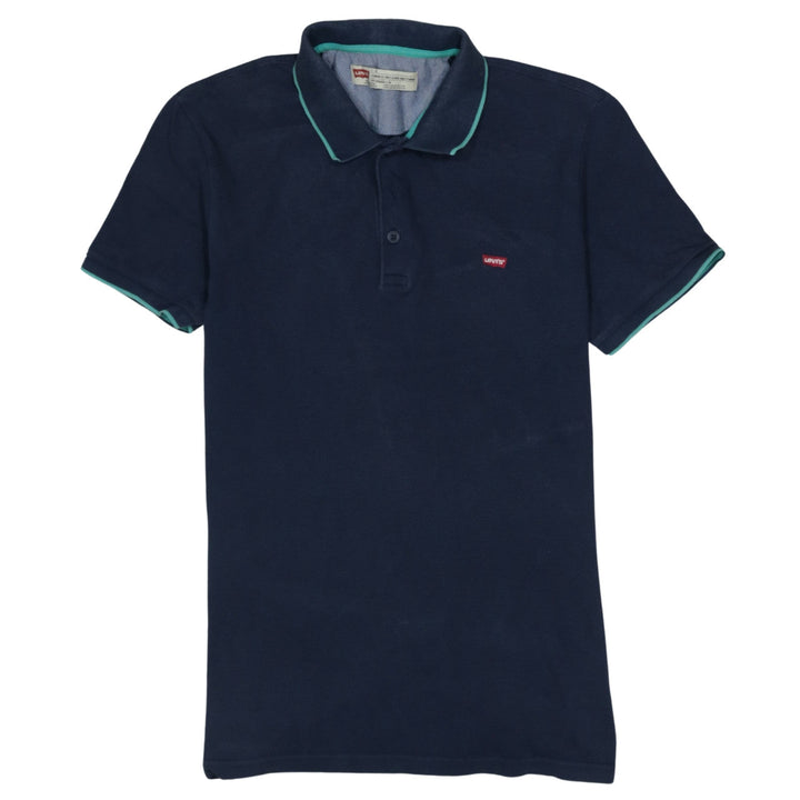Levi's Men's Blue Classic Fit Cotton Polo Shirt Size L