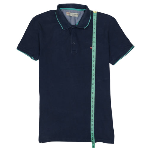 Levi's Men's Blue Classic Fit Cotton Polo Shirt Size L