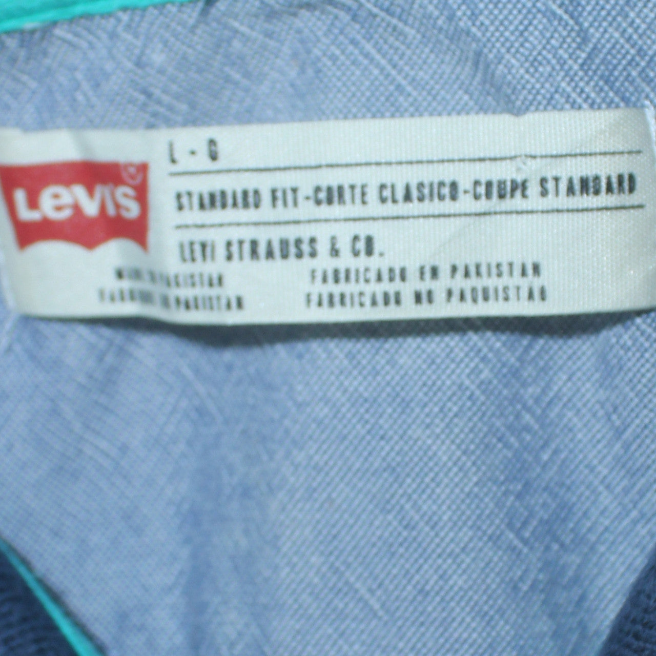 Levi's Men's Blue Classic Fit Cotton Polo Shirt Size L