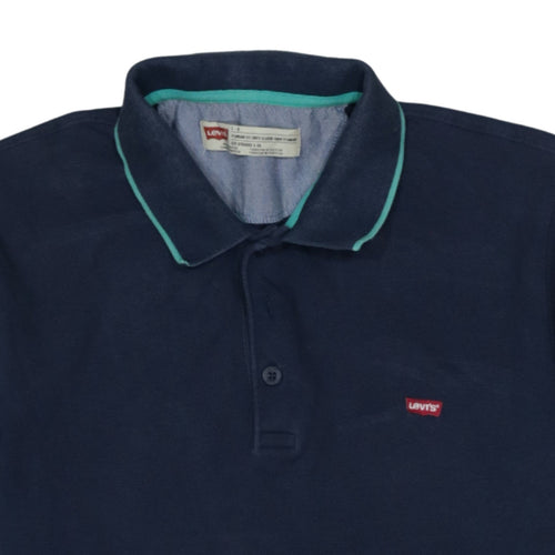 Levi's Men's Blue Classic Fit Cotton Polo Shirt Size L