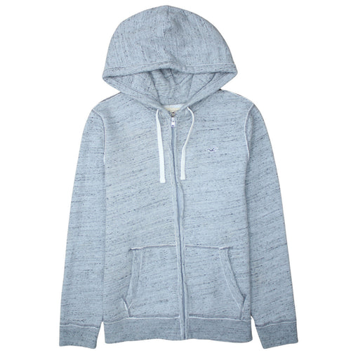 Hollister Men’s Grey XL Full Zip Fleece Hoodie