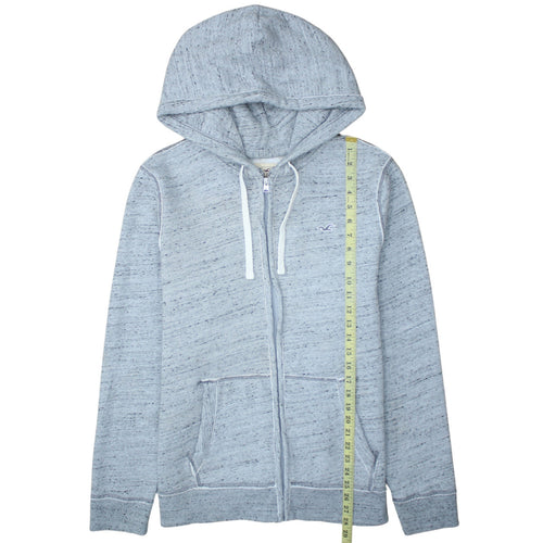 Hollister Men’s Grey XL Full Zip Fleece Hoodie