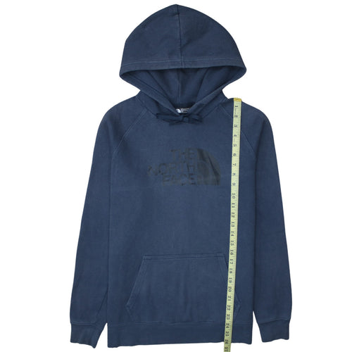 The North Face Womens Blue Pullover Hoodie Size M Cotton Blend