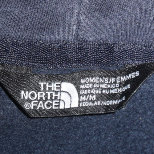 The North Face Womens Blue Pullover Hoodie Size M Cotton Blend